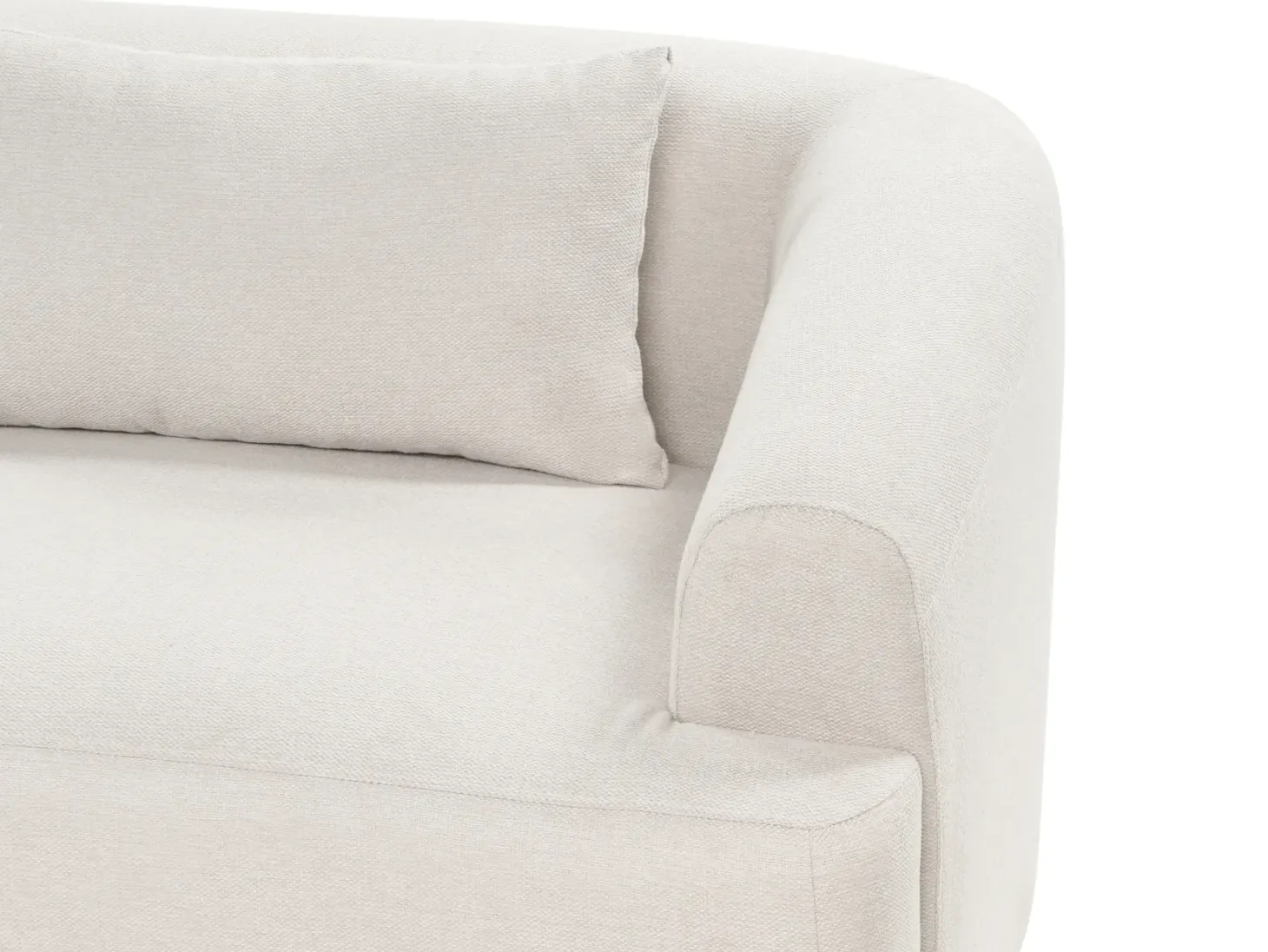 Hjørnesofa 3 personers SVANSELE Lys Beige Venstrevendt