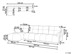 Hjørnesofa 4 personers TOMRA Beige Højrevendt