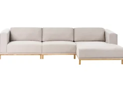 Hjørnesofa 5 personers VENG Lys Beige Venstrevendt