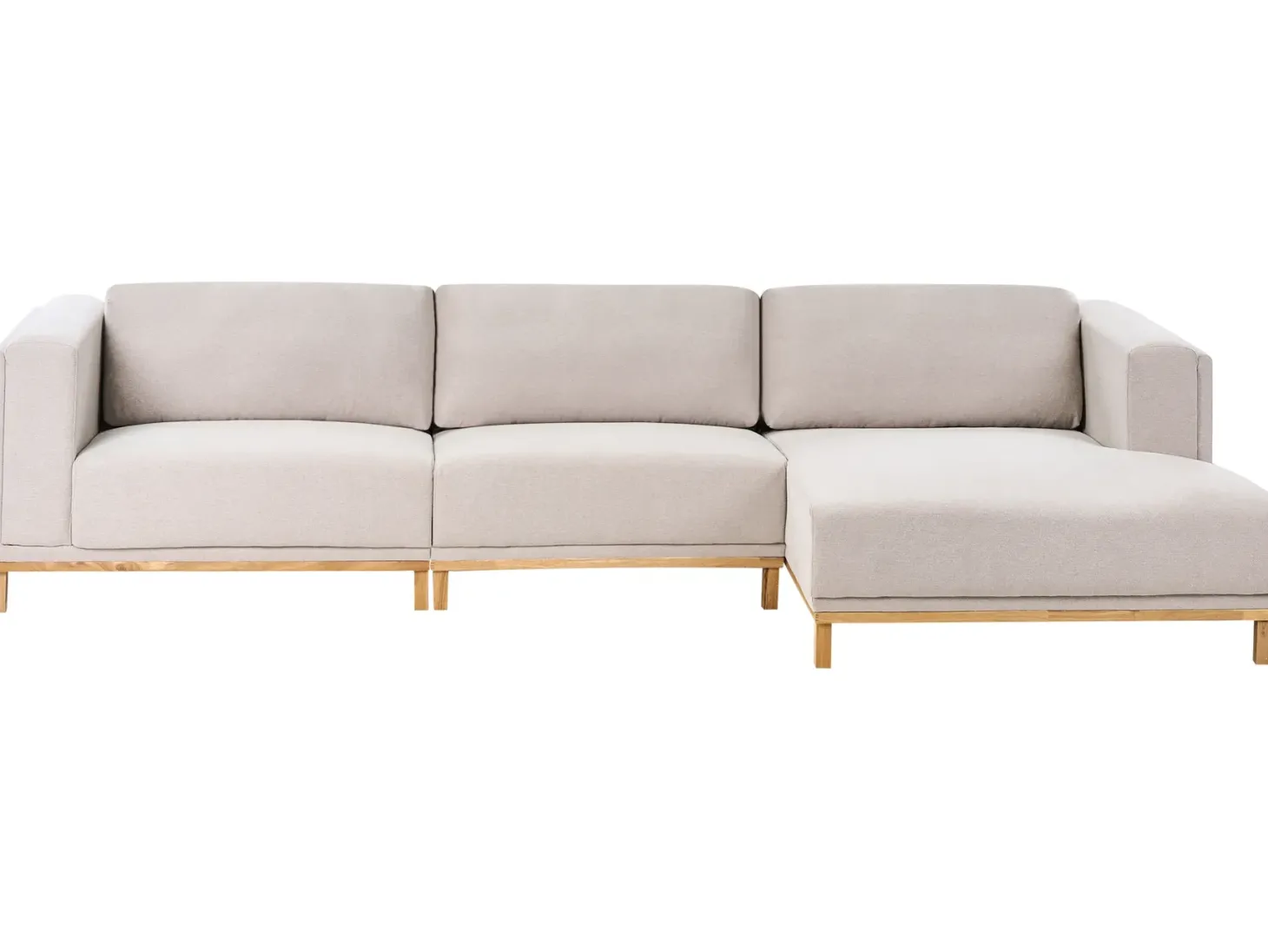 Hjørnesofa 5 personers VENG Lys Beige Venstrevendt
