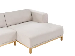 Hjørnesofa 5 personers VENG Lys Beige Venstrevendt