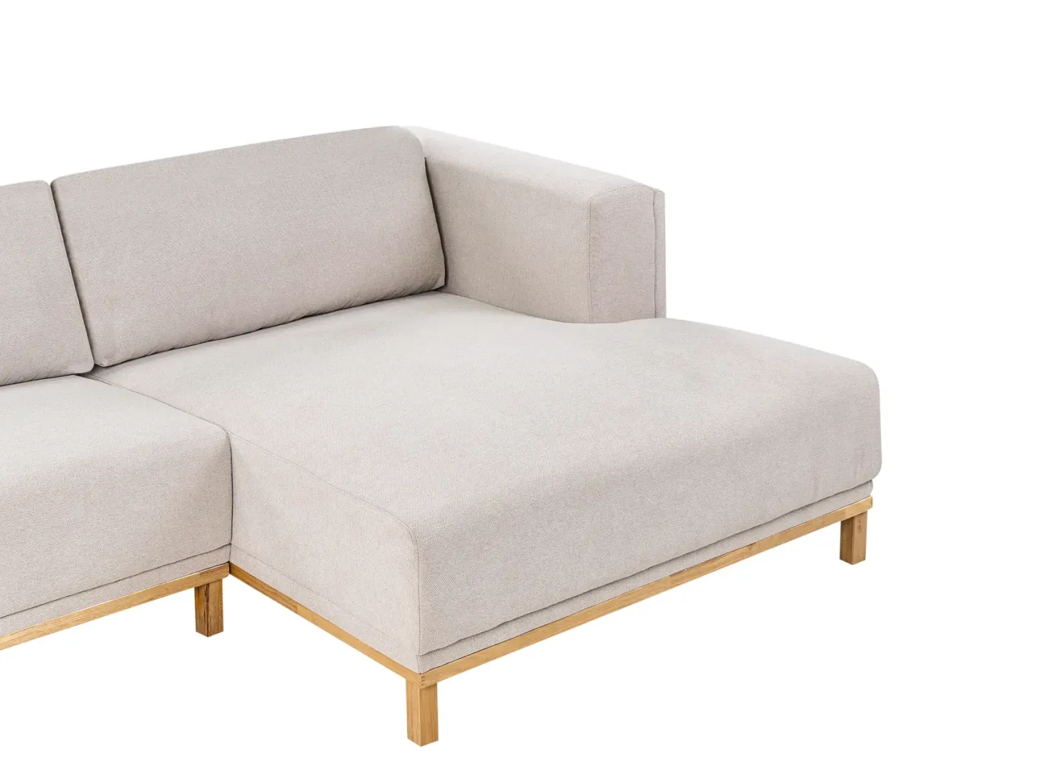 Hjørnesofa 5 personers VENG Lys Beige Venstrevendt