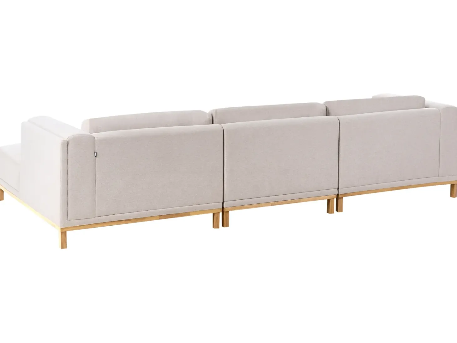 Hjørnesofa 5 personers VENG Lys Beige Venstrevendt