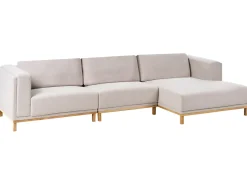 Hjørnesofa 5 personers VENG Lys Beige Venstrevendt