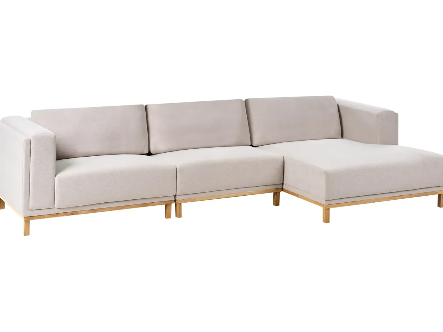 Hjørnesofa 5 personers VENG Lys Beige Venstrevendt