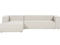 Hjørnesofa 3 personers VERNON Lys Beige Højrevendt