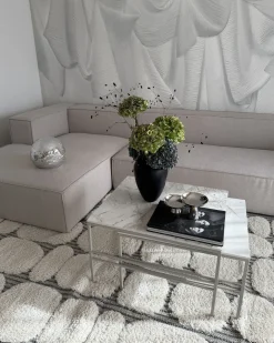 Hjørnesofa 3 personers VERNON Lys Beige Højrevendt