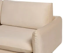 Hjørnesofa 4 personers VINTERBRO Velour Beige Højrevendt