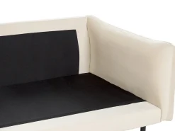 Hjørnesofa 4 personers VINTERBRO Velour Lys Beige Højrevendt