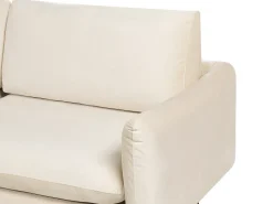 Hjørnesofa 4 personers VINTERBRO Velour Lys Beige Højrevendt