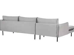 Hjørnesofa 4 personers VINTERBRO Velour Grå Højrevendt
