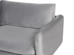 Hjørnesofa 4 personers VINTERBRO Velour Grå Højrevendt