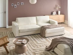 Hjørnesofa RENDERS Boucle Cremehvid Venstrevendt