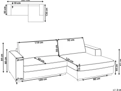 Hjørnesofa RENDERS Lys Beige Venstrevendt