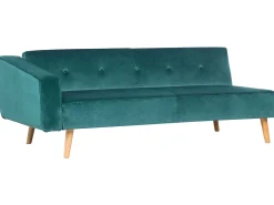 Hjørnesovesofa 4 personers VADSO Velour Smaragdgrøn Venstrevendt