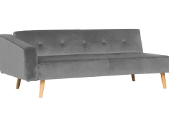 Hjørnesovesofa 4 personers VADSO Velour Grå Venstrevendt