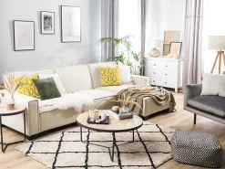 Hjørnesovesofa 3 personers ROMEDAL Beige Venstrevendt