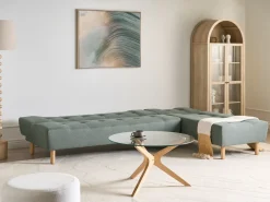 Hjørnesovesofa modul 4 personers ALSTEN Grøn Venstrevendt