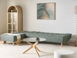 Hjørnesovesofa modul 4 personers ALSTEN Grøn Højrevendt