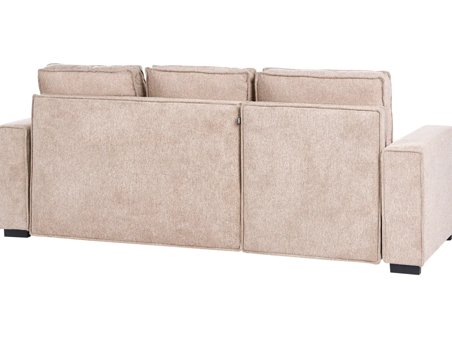 Hjørnesovesofa 3 personers EDANE Beige med opbevaring Højrevendt
