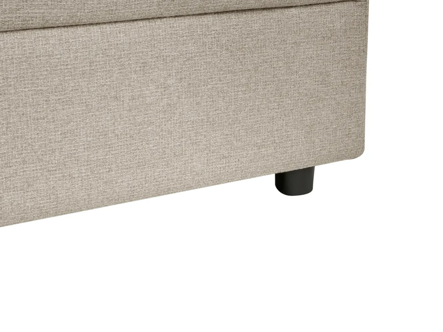 Hjørnesovesofa 3 personers HRISEY Kunstlinned Beige Venstrevendt