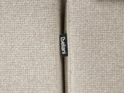 Hjørnesovesofa 3 personers HRISEY Kunstlinned Beige Venstrevendt