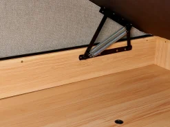 Hjørnesovesofa 3 personers INNVIK Lysegrå med opbevaring Højrevendt