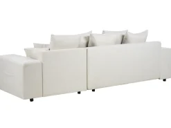 Hjørnesovesofa 3 personers LUSPA Lys Beige med opbevaring Venstrevendt