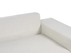 Hjørnesovesofa 3 personers LUSPA Lys Beige med opbevaring Venstrevendt