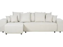 Hjørnesovesofa 3 personers LUSPA Lys Beige med opbevaring Højrevendt