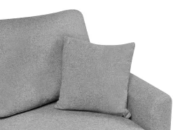 Hjørnesovesofa 3 personers NASSJO Kunstlinned Grå Venstrevendt