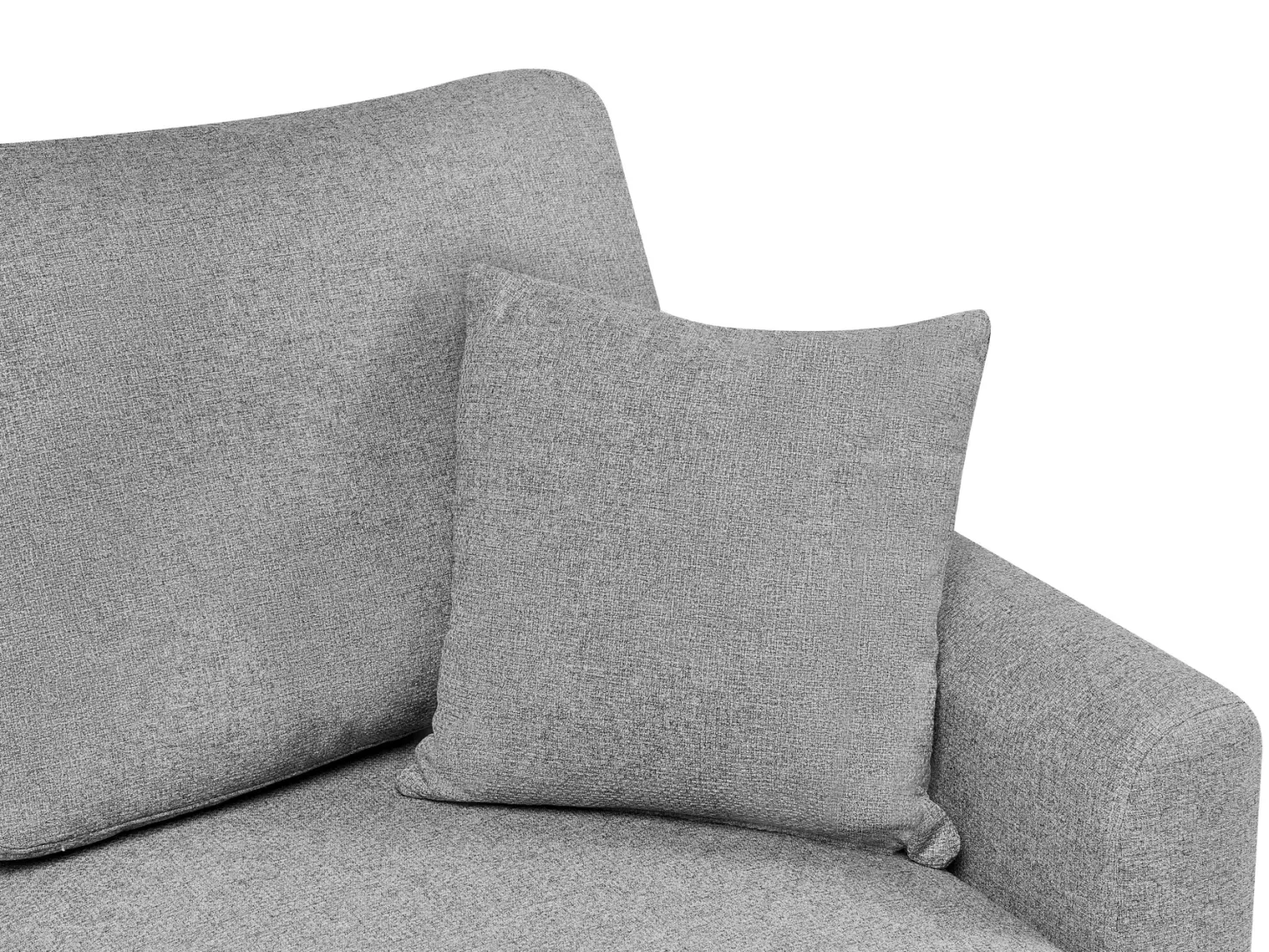 Hjørnesovesofa 3 personers NASSJO Kunstlinned Grå Venstrevendt