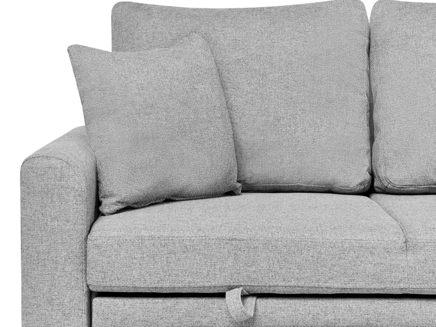 Hjørnesovesofa 3 personers NASSJO Kunstlinned Grå Venstrevendt