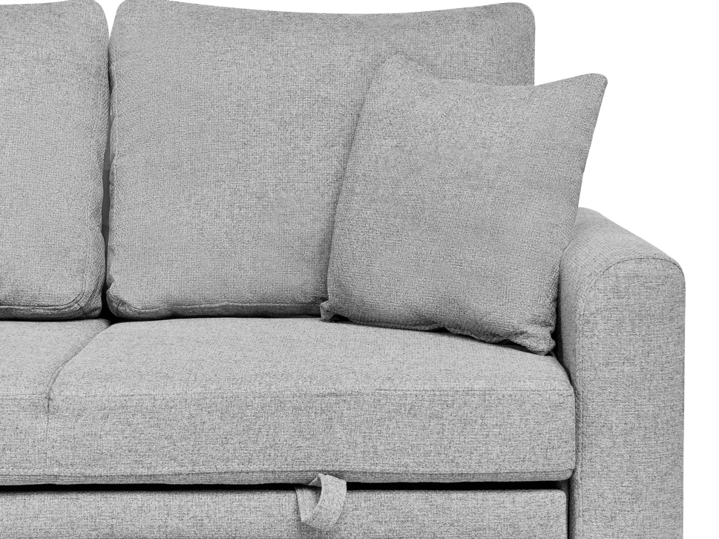 Hjørnesovesofa 3 personers NASSJO Kunstlinned Grå Højrevendt