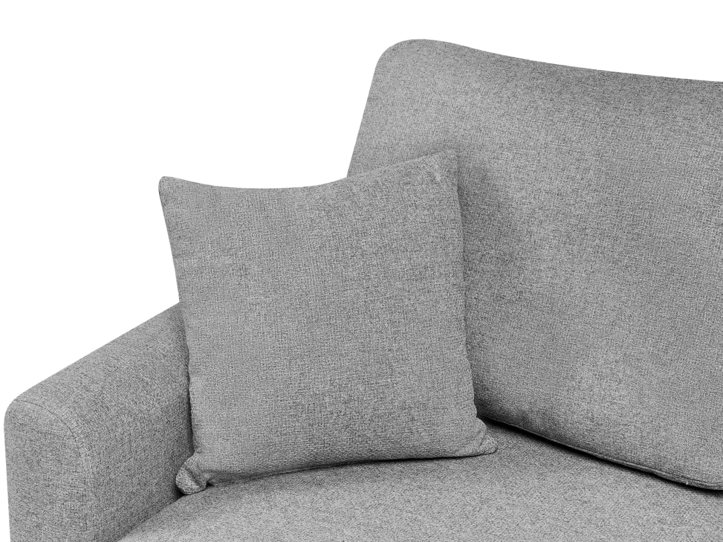Hjørnesovesofa 3 personers NASSJO Kunstlinned Grå Højrevendt