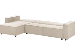 Hjørnesovesofa 3 personers ROMEDAL II Beige Højrevendt