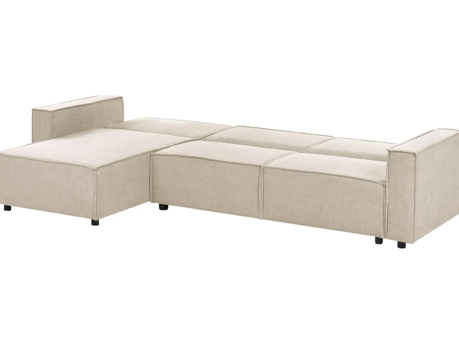 Hjørnesovesofa 3 personers ROMEDAL II Beige Højrevendt