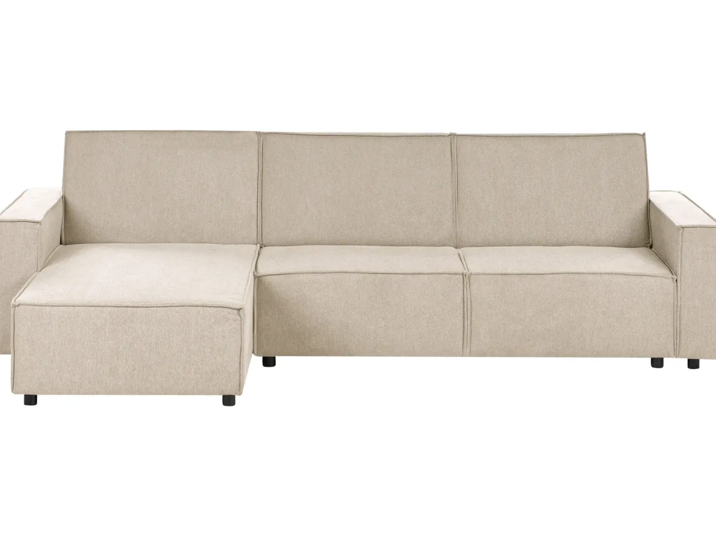 Hjørnesovesofa 3 personers ROMEDAL II Beige Højrevendt