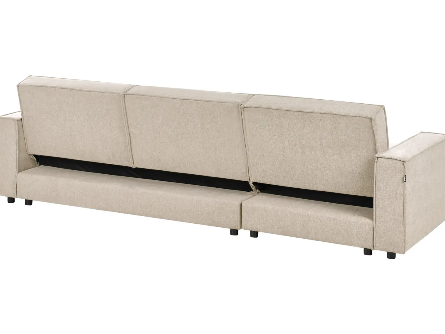 Hjørnesovesofa 3 personers ROMEDAL II Beige Højrevendt