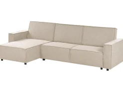Hjørnesovesofa 3 personers ROMEDAL II Beige Højrevendt