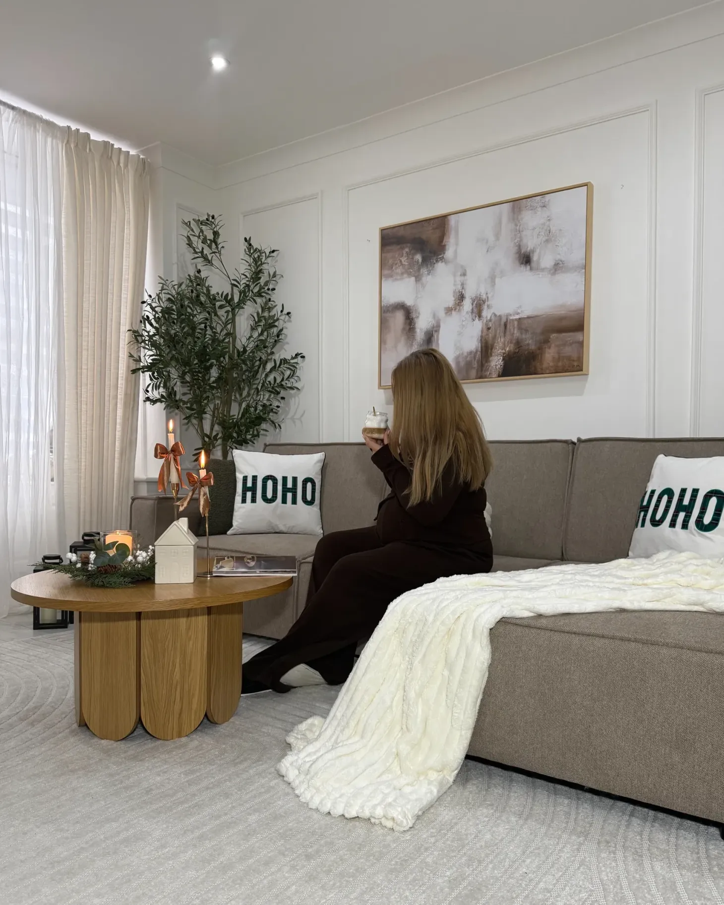 Hjørnesovesofa 3 personers ROMEDAL II Beige Venstrevendt