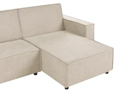 Hjørnesovesofa 3 personers ROMEDAL II Beige Venstrevendt