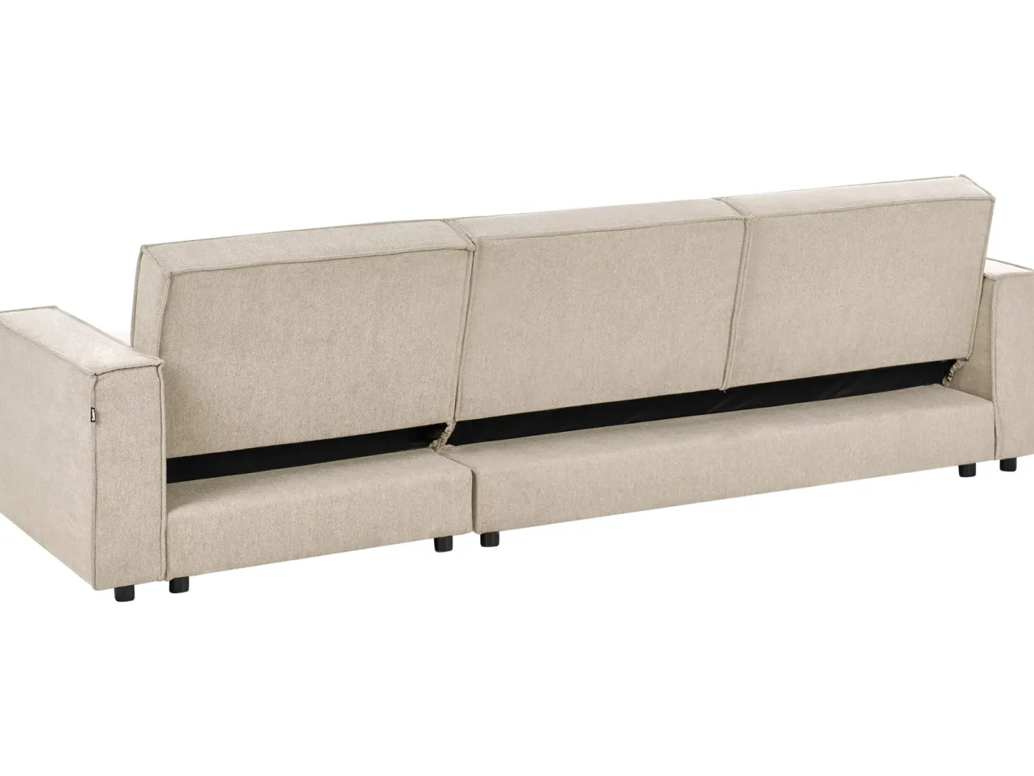 Hjørnesovesofa 3 personers ROMEDAL II Beige Venstrevendt
