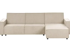 Hjørnesovesofa 3 personers ROMEDAL II Beige Venstrevendt