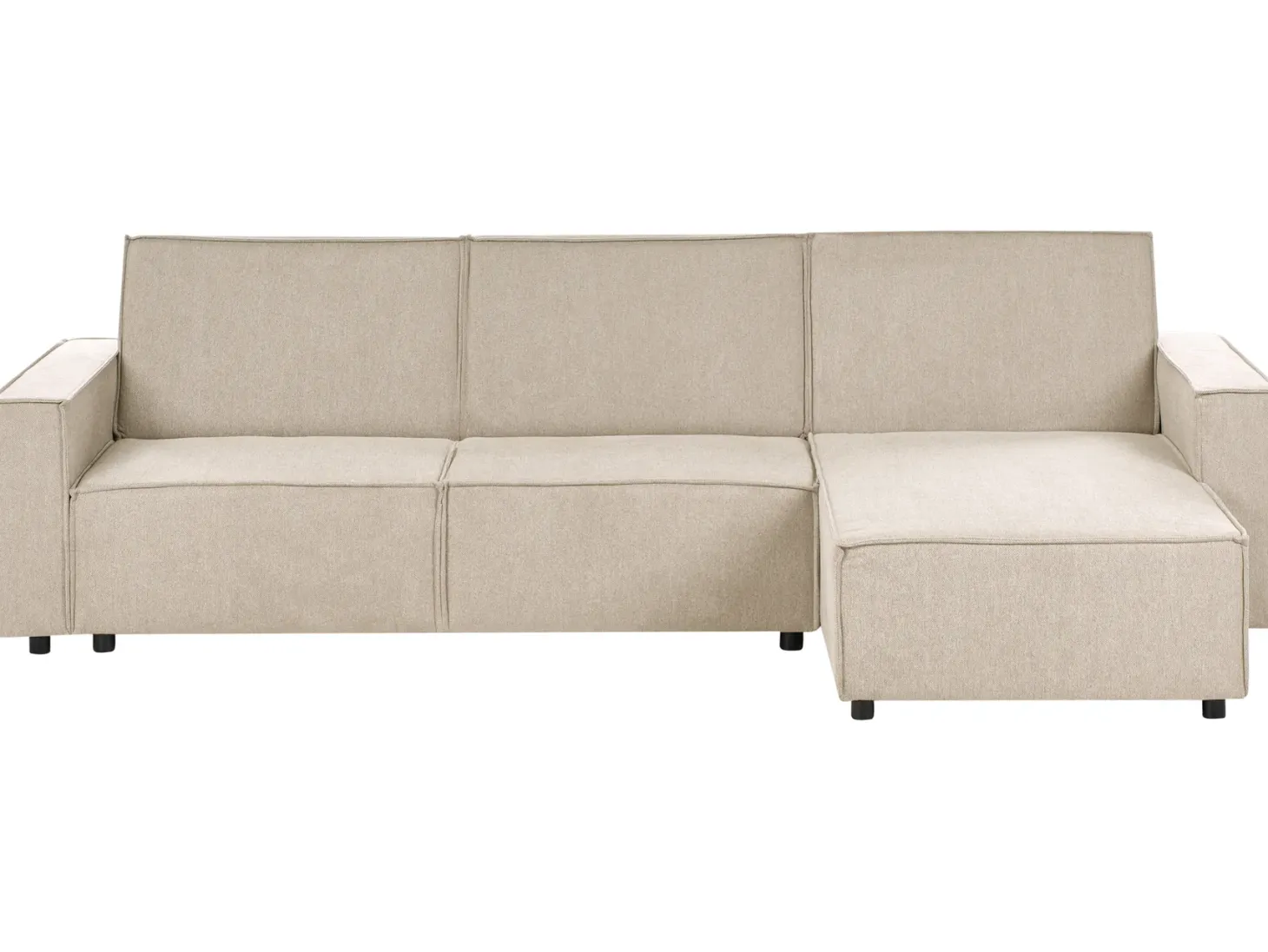 Hjørnesovesofa 3 personers ROMEDAL II Beige Venstrevendt