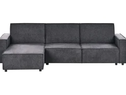 Hjørnesovesofa 3 personers ROMEDAL II Grafit Højrevendt