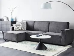 Hjørnesovesofa 3 personers ROMEDAL II Grafit Højrevendt