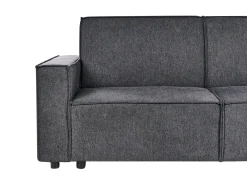 Hjørnesovesofa 3 personers ROMEDAL II Grafit Venstrevendt