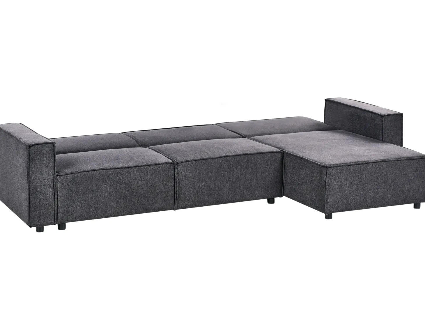 Hjørnesovesofa 3 personers ROMEDAL II Grafit Venstrevendt