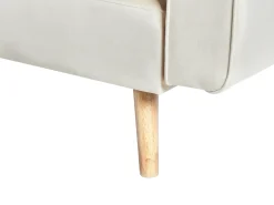 Hjørnesovesofa 4 personers VADSO Velour Lys Beige Venstrevendt